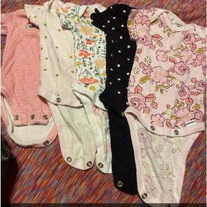 The onesies are two dollars apiece and the shorts and pants are $.50 apiece